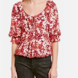 Free People Sweet Memories in Floral Blouse